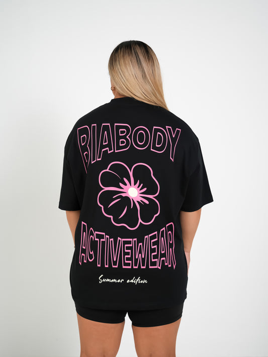 Strength in Style Oversized Tee - Black Floral