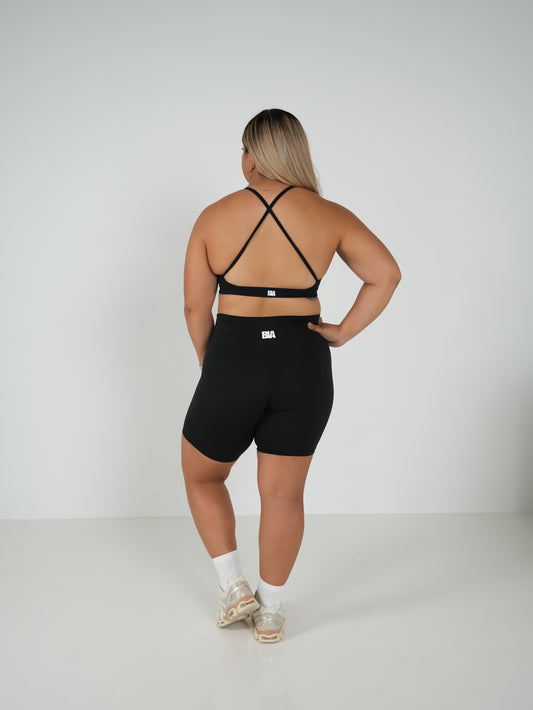 Strength in Style Crossed Bra - Black